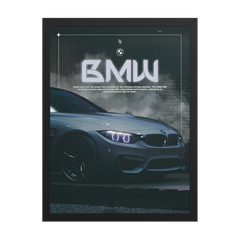BMW m4 dark poster framed