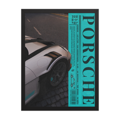 Porsche GT3RS label poster framed