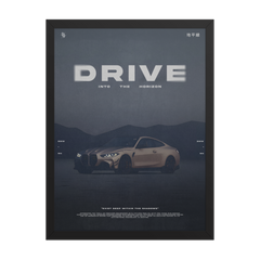 BMW M4 horizon poster framed