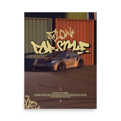 Porsche GT3RS yellow poster