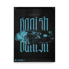 Corvette C8 black poster