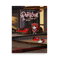 Porsche GT3RS red poster