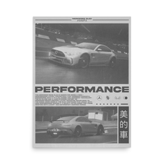 Mercedes SL63 brutalism poster