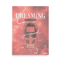 Mazda RX7 cloud pink poster